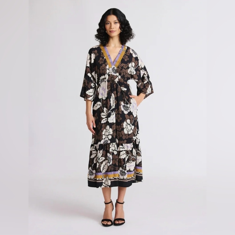 New Sofia Vergara Wide Sleeve Floral Dress Size XXL